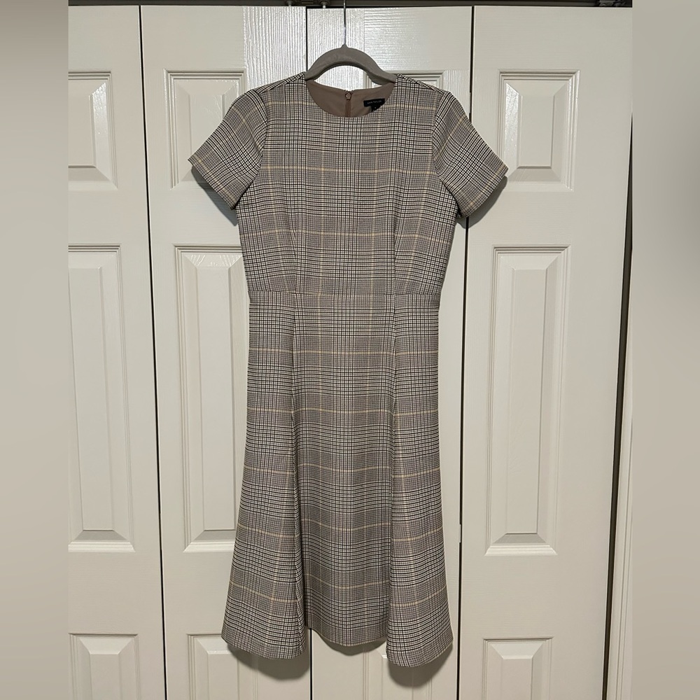 Ann Taylor glen plaid ponte dress